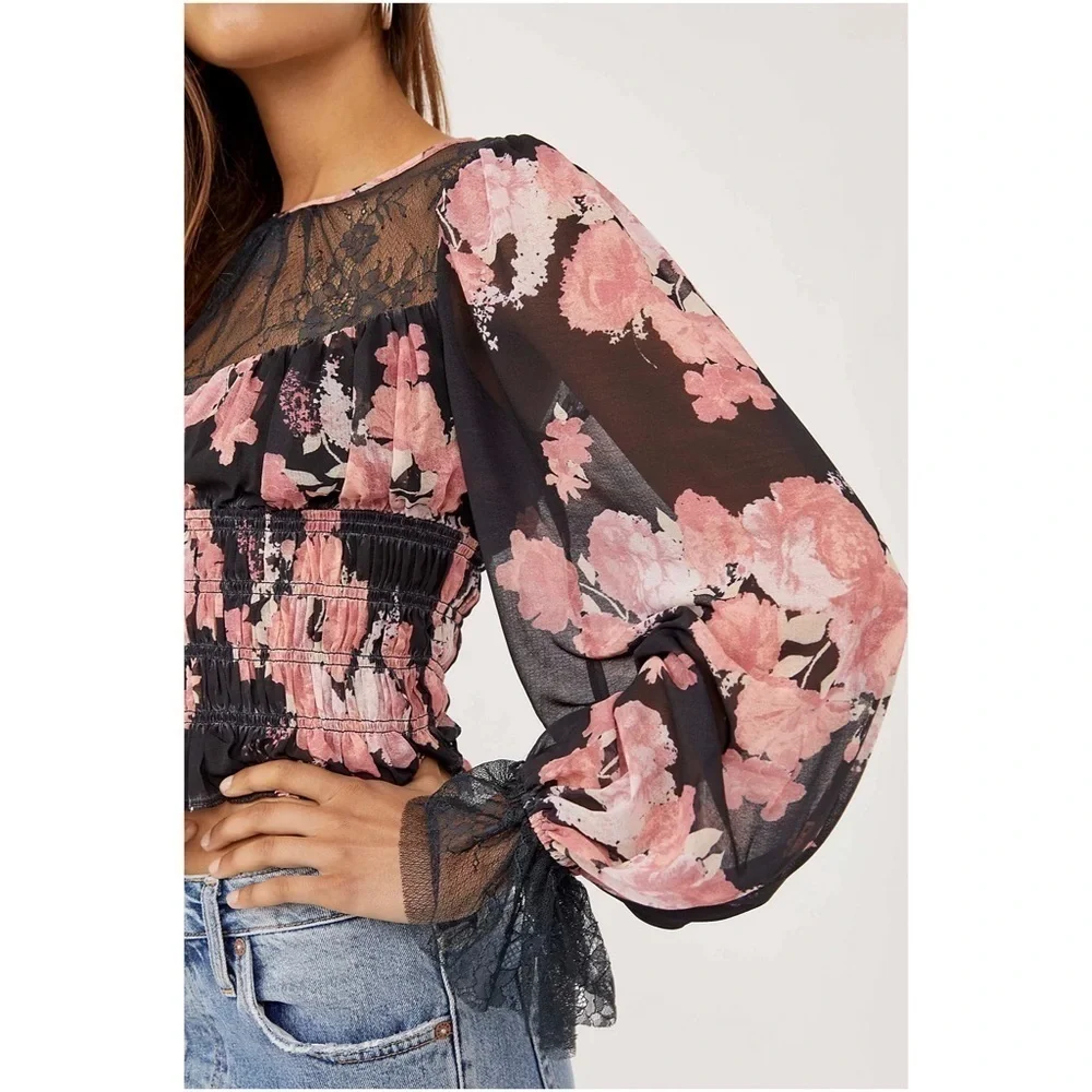 Free People Daphne Blouse Sz. Large NWOT